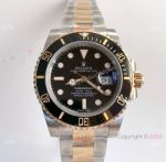 Noob Factory V8 Rolex Submariner Date SWISS 3135 Watch Two Tone Black Face_th.jpg